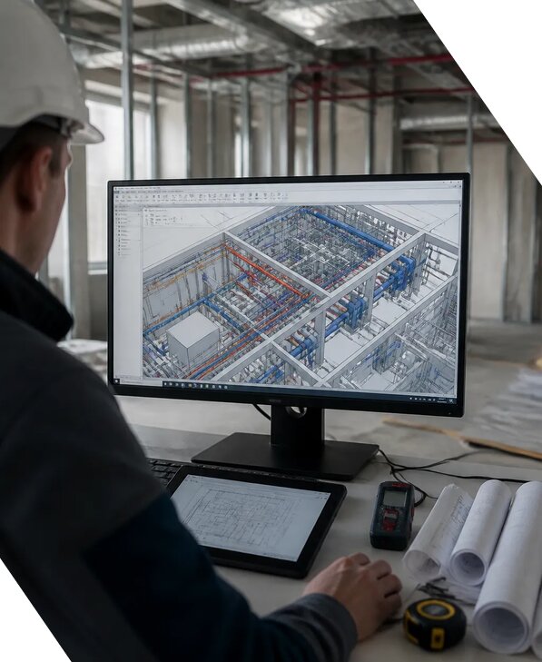 Создание BIM модели инженерных сетей для объектов в Кинели